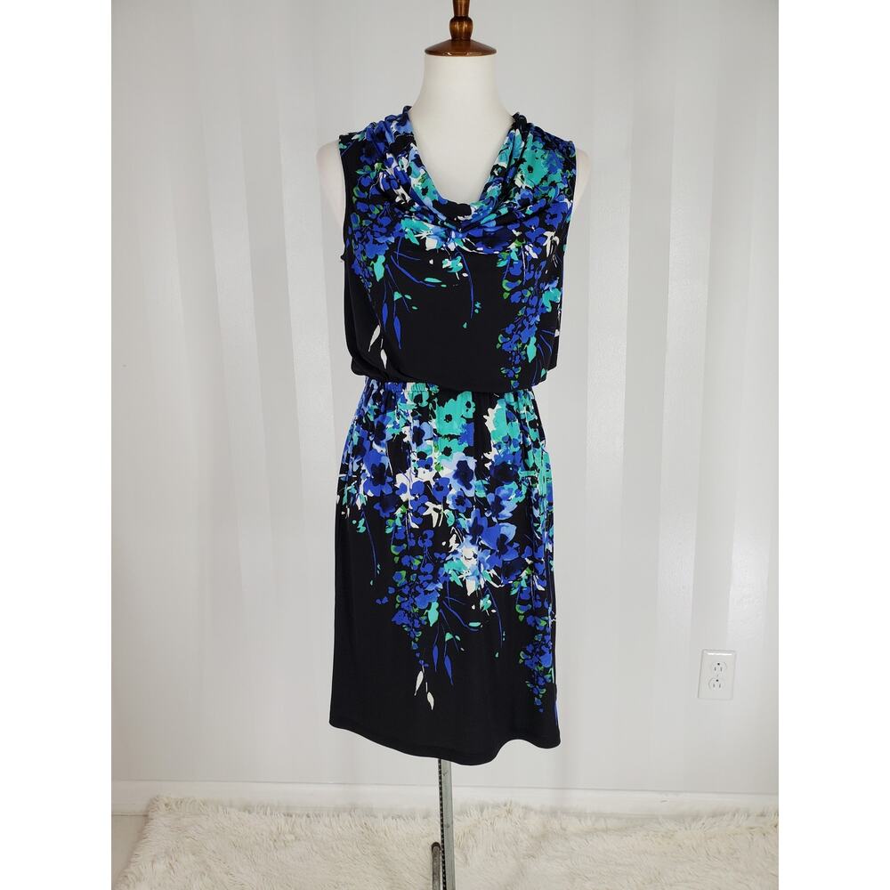 APT 9 Women's Floral Print Fit & Flare Sleeveless Dress Sz S